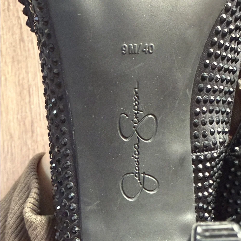 Jessica Simpson 9 Elegant Black Bow Women Shoes - Picture 9 of 9